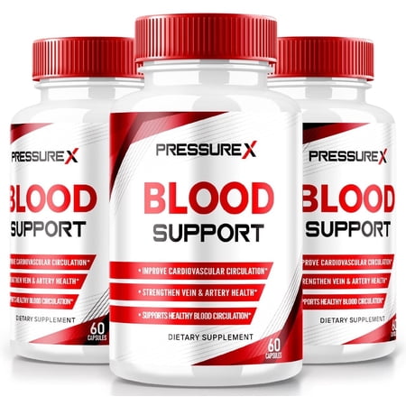 (3 Pack) Pressure X Pro Capsules, Advanced Formula Blood Support Supplement, All Natural Pills to Maintain Healthy Levels, Maximum Strength for Overall Wellness, Pressure XPro (180 Capsules)