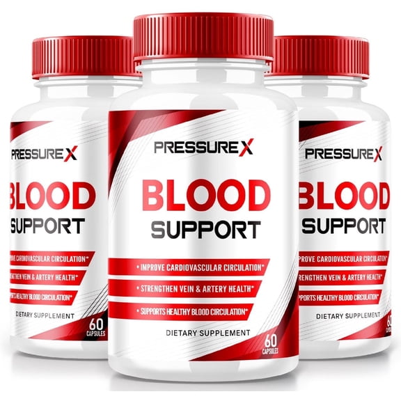 (3 Pack) Pressure X Pro Capsules, Advanced Formula Blood Support Supplement, All Natural Pills to Maintain Healthy Levels, Maximum Strength for Overall Wellness, Pressure XPro (180 Capsules)