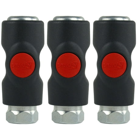 3 Pack Prevost Automotive Truflate Safety Air Coupler USI 061201 1/4" NPT PrevoS1