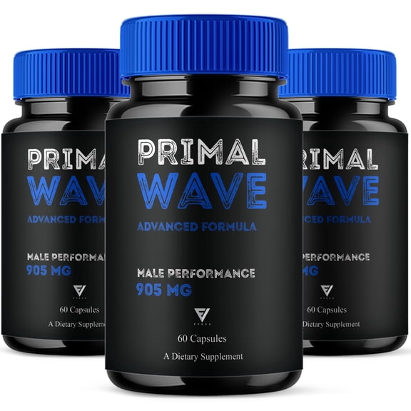 (3 Pack) Primal Wave Male Capsule, PrimalWave Advanced Support (180 Capsules)