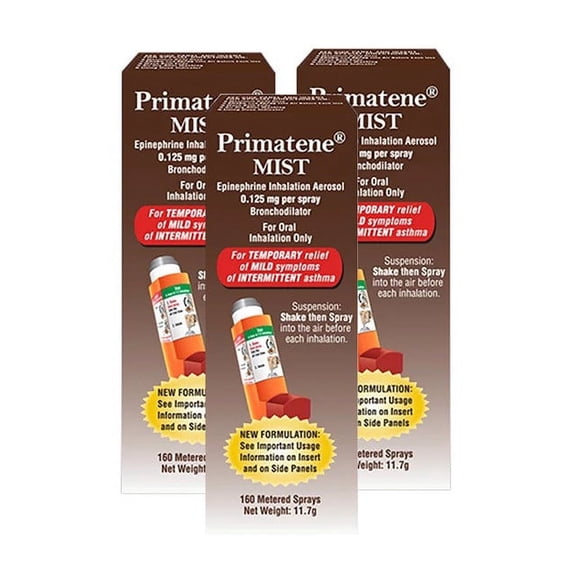 Primatene Mist Epinephrine Inhalation Aerosol 160 Metered Sprays