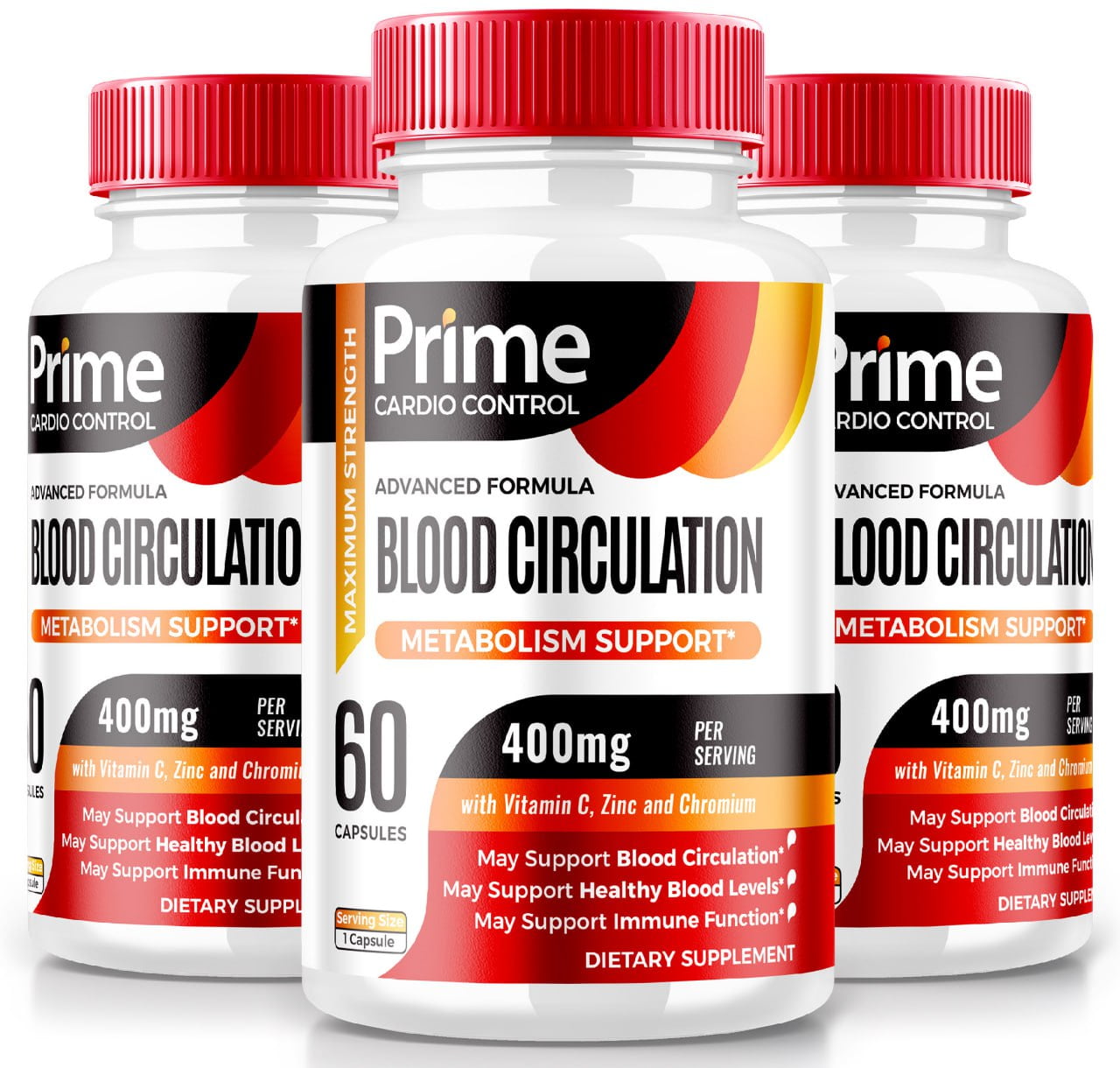 (3 Pack) Prime Cardio Control Pills, Official Blood Flow and ...