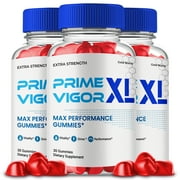 3 Pack Prime Vigor XL Gummies for Men, Advanced Formula Prime Vigor XL Max Performance Supplement, Premium All Natural Ingredients Maximum Strength