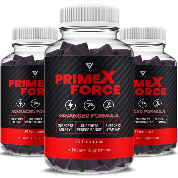 (3 Pack) Prime X Force Male Gummies, PrimeXForce Performance Supplement (90 Gummies)