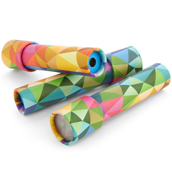 Blue Panda Rainbow Prism for Kids Kaleidoscope - 3-Pack, 8 x 1.3 in - Plastic Prism Viewer with Retro Patterns & Rainbow Party Favor Pack for Kid Birthday Party