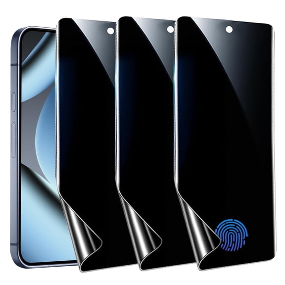 ZYQEEE [3 Pack] Privacy Screen Protector Compatible with Google Pixel 10 Pro, Supports Fingerprint Unlock, TPU Anti-Spy Flexible Self-healing Protective Film 6.3-Inch [Not Tempered Glass]
