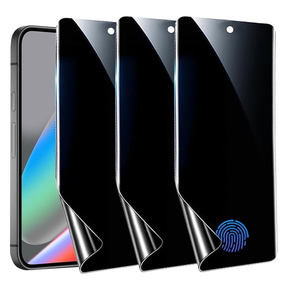ZYQEEE [3 Pack] Privacy Screen Protector Compatible with Google Pixel 10, Supports Fingerprint Unlock, TPU Anti-Spy Flexible Self-healing Protective Film 6.3-Inch [Not Tempered Glass]