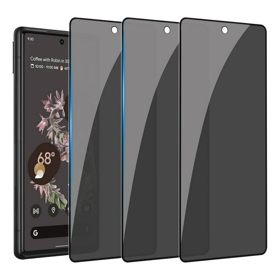ZYQEEE [3 Pack] Privacy Screen Protector Compatible with Google Pixel 6, Easy Installation Bubble Free Anti-Fingerprint, Scratch-Resistant, Anti-Spy Tempered Glass Protective Film 6.4-inch