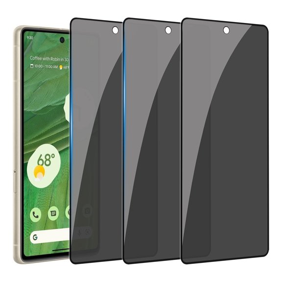 ZYQEEE [3 Pack] Privacy Screen Protector Compatible with Google Pixel 7, Easy Installation Bubble Free Anti-Fingerprint, Scratch-Resistant, Anti-Spy Tempered Glass Protective Film 6.3-inch