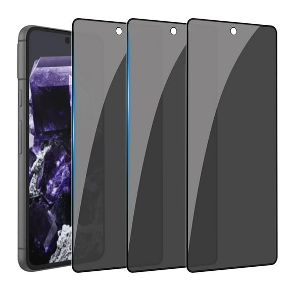 ZYQEEE [3 Pack] Privacy Screen Protector Compatible with Google Pixel 8, Easy Installation Bubble Free Anti-Fingerprint, Scratch-Resistant, Anti-Spy Tempered Glass Protective Film 6.2-inch