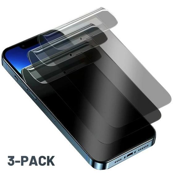 [3 Pack] Privacy Screen Protector Film for Apple iPhone 14 Pro Max, Soft Film Anti Spy Case Friendly Bubble Free Anti-Scratch Anti-Fingerprint Anti-Glare Screen Protector for iPhone 14 Pro Max