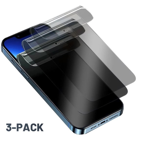 [3 Pack] Privacy Screen Protector Film for Apple iPhone 16, Soft Film Anti Spy Case Friendly Bubble Free Anti-Scratch Anti-Fingerprint Anti-Glare Screen Protector for iPhone 16