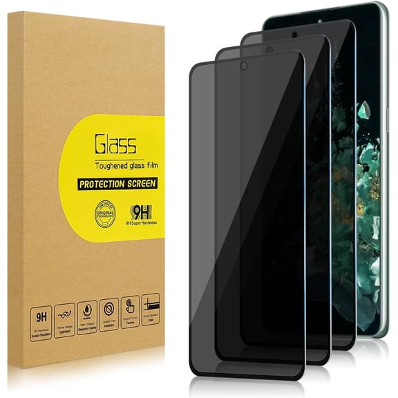 for 3 Pack Privacy Screen Protector for OnePlus 10T [Anti-Spy Tempered Glass], Ultra HD, Anti-Scratch, Bubble-Free, Easy Install 9H Protective Glass for OnePlus 10T