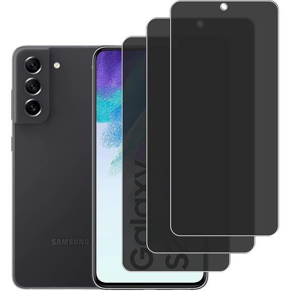 [3 Pack] Privacy Screen Protector for Samsung Galaxy S21 FE 5G, 9H Hardness, Anti-Scratch, Anti Spy, Tempered Glass Screen Protector for Samsung Galaxy S21 FE 5G