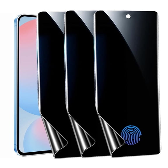 ZYQEEE [3 Pack] Privacy Screen Protector for Samsung Galaxy S24 FE 5G,Supports Fingerprint Unlock, Anti-Spy Flexible TPU Screen Protector for Samsung S24 FE 6.7-inch