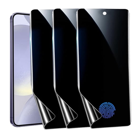 ZYQEEE [3 Pack] Privacy Screen Protector for Samsung Galaxy S24 Plus 5G,Supports Fingerprint Unlock, Anti-Spy Flexible TPU Screen Protector for Samsung S24 Plus 6.7-inch