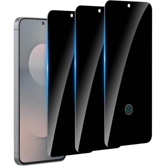 3 Pack Privacy Screen Protector for Samsung Galaxy S25 FE 6.7 inch 9H Hardness Anti-Spy Tempered Glass, Bubble Free, Case Friendly, Compatible with SM-S731B/S7310/S731U1/S731N/S731U/S731W