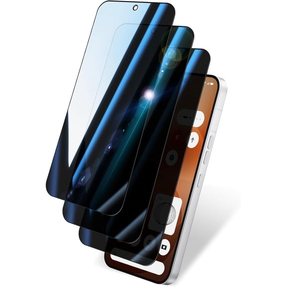 3 Pack Privacy Screen Protector for Nothing Phone4a Pro |Anti-Spy Tempered Glass, Anti-Scratch, 9H Hardness & Easy Installation