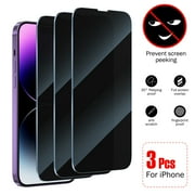 3 Pack Privacy Screen Protector for iPhone 15 6.1 inch Anti Spy Tempered Glass Film, 9H Hardness, HD, Bubble Free, Case Friendly