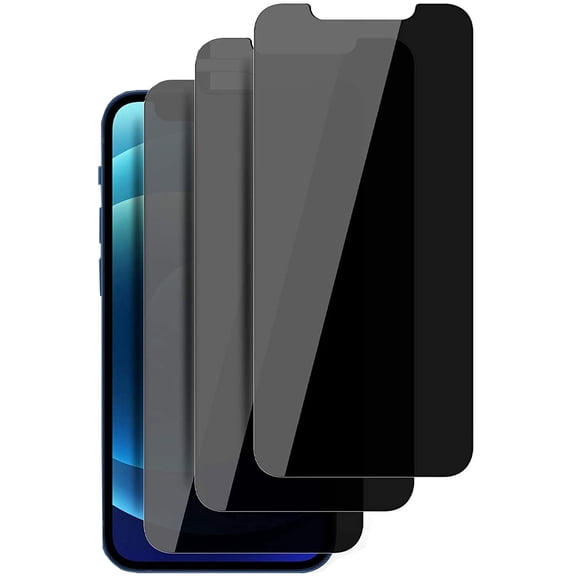 3 Pack Privacy Screen Protector for iPhone XS/X/11 Pro - Tempered Glass Curved Anti-Spy Anti-Peep 3D Edge For iPhone XS/X/11 Pro