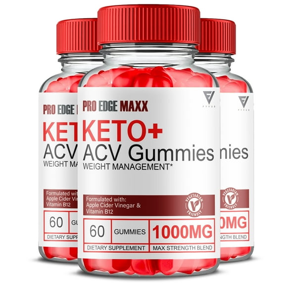 (3 Pack) Pro Edge Maxx Keto Gummies, Pro Edge Maxx Advanced Formula, Pro Edge Max (180 Gummies)