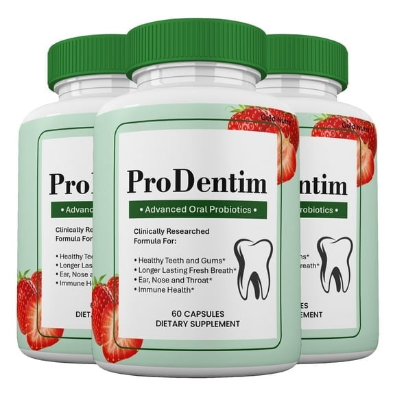 (3 Pack) ProDentim Capsules for Oral Health, Pro Dentim Pills for Gums and Teeth Probiotics, ProDentim Oral Supplement, 60 Capsules