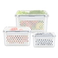 thumbnail image 1 of 3 Pack Produce Savers Food Storage Containers Fridge Organization, 1 of 6