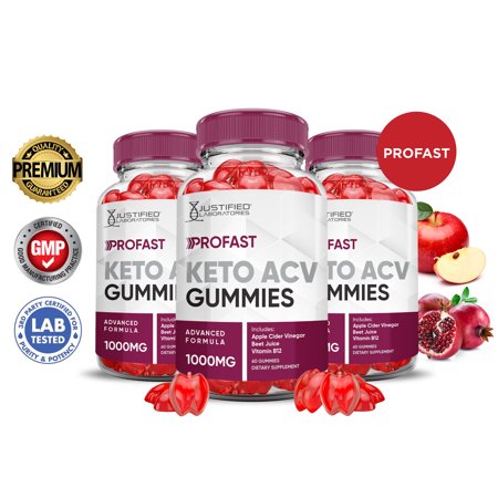 (3 Pack) Profast Keto ACV Gummies 1000MG Dietary Supplement 180 Gummys