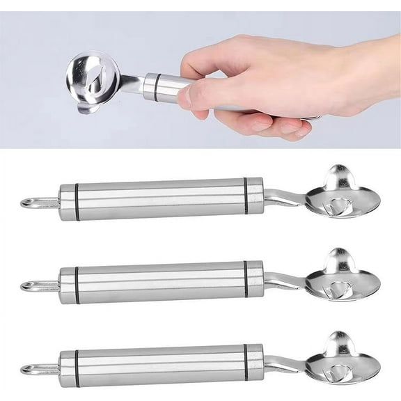 3 Pack Professional Cactus Peeler Spoon Set - Heavy Duty Stainless Steel Cuchara Pelador de Nopales, Multi-Function Tool for Prickly Pear, Asian Noodles & Vegetable Slicing