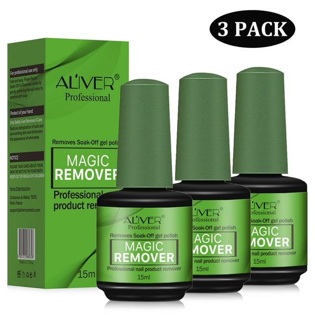 3Pack Professional Gel Nail Polish Remover, 3 Mins Quickly Removes