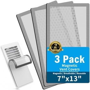 ouhos 3 Pack 7 x 13 Inch Strong Magnetic Vent Covers, Decorative Vents Cover for Floor Standard Air Registers for Wall and Ceiling Register Homes and RV HVAC(White)