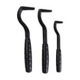 thumbnail image 1 of 3-Pack Professional Pet Tick Remover Tool Set, Safe and Effective Flea Hook for Dogs and Cats, Easy to Use Plastic Tick Extractor for Outdoor Safety Black, 1 of 5