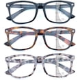 thumbnail image 1 of 3 Pack Progressive Multifocus Reading Glasses for Women Men Multifocal Readers PC Frame Fixed Hinge Eyewear, +2.50, 1 of 5