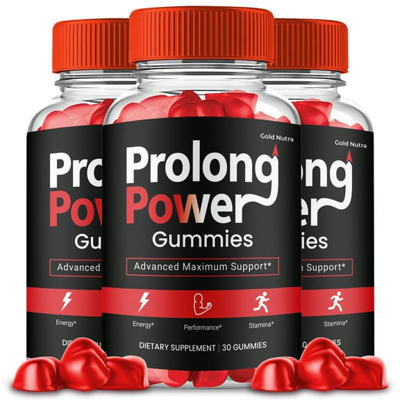 (3 Pack) Prolong Power, Maximum Performance Male Supplement, Prolong Power Gummies for Men, 3 Month Supply