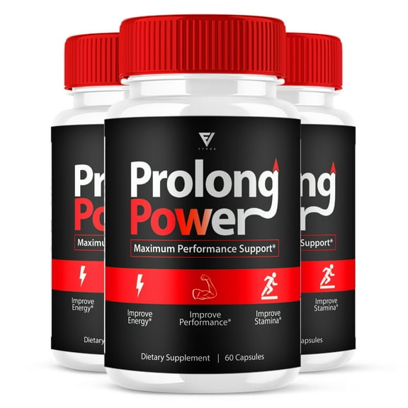 (3 Pack) Prolong Power Supplement, Prolong Power Capsules for Daily High Drive, Prolong Power Review (180 Capsules)