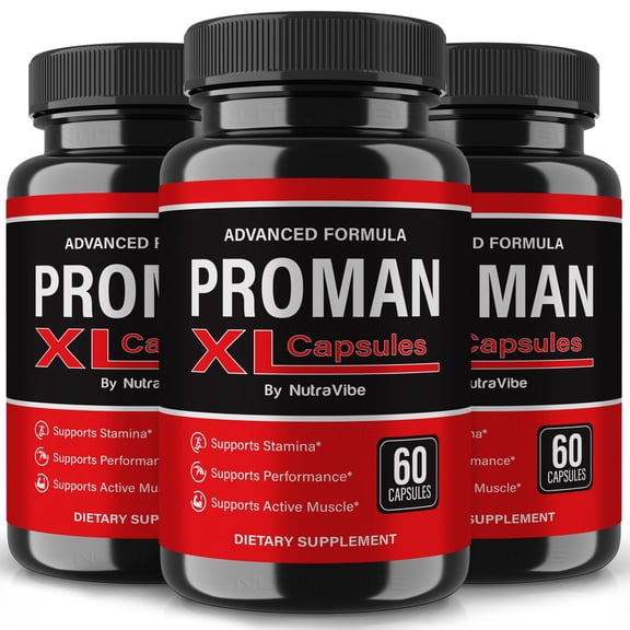 (3 Pack) Proman XL Pills  Official PromanXL ME All-Natural Pills for Physical Health & Overall Well-Being, Premium Pastillas for Energy, Vitality & Wellness Support, Proman X L (180 Capsules)
