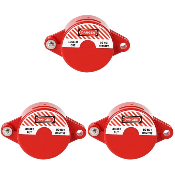 3 Pack Propane Gas Tank Valve Lock Padlock Gas Valve Lock 12.50X8.00X4.00CM Red