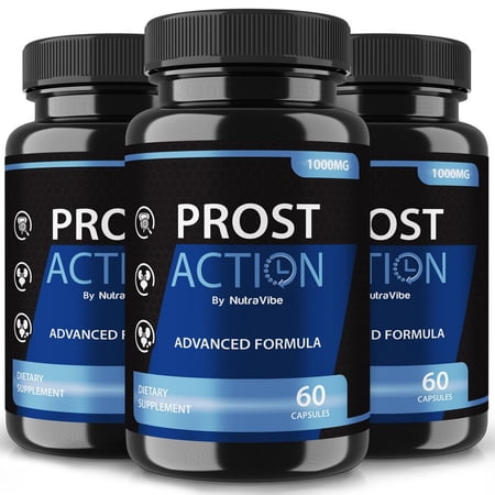 (3 Pack) ProstAction Capsules - Prost Action Prostate Support Formula with Natural Blend for Urinary Flow, Comfort & Balance | Easy-to-Swallow Daily Pills for Over-All Wellness (180 Capsules)