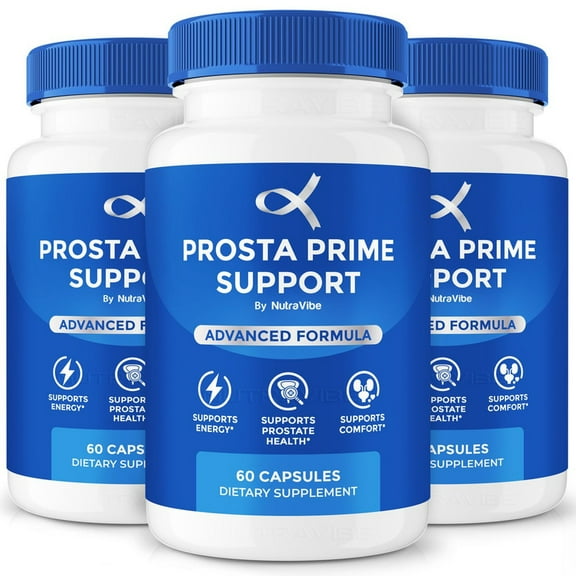 (3 Pack) Prosta Prime Support - Official ProstaPrime Pills For Prostate Heath, All Natural Formula To Support Control, Energy & Overall Well-Being, Review (180 Capsules)