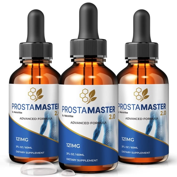 (3 Pack) ProstaMaster Drops - Official Prosta Master Liquid For Prostate Heath, All Natural Formula To Support Control, Energy & Overall Well-Being, Review (90 Servings)