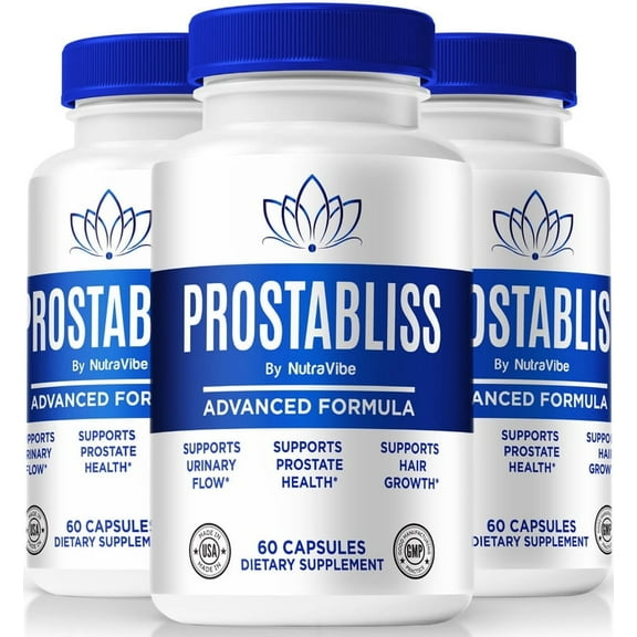 (3 Pack) Prostabliss Capsules - Official Prosta Bliss 100 Pills For Prostate Heath, All Natural Formula To Support Control, Energy & Overall Well-Being, Prostabliss Plus Review (180 Capsules)