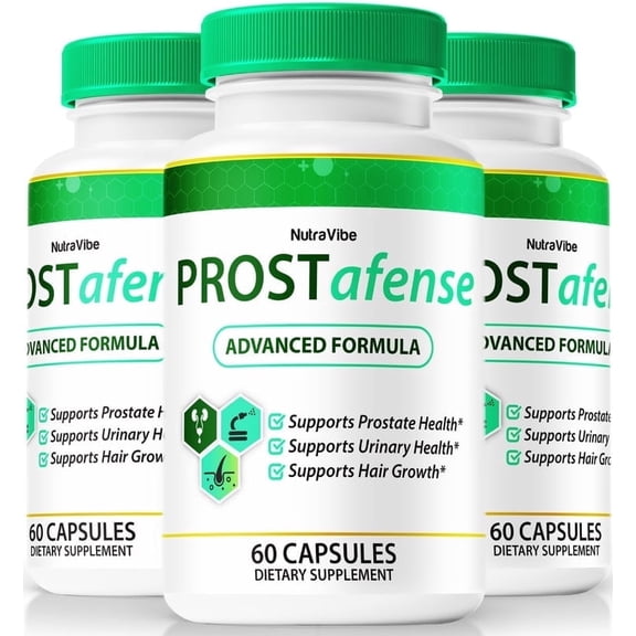 (3 Pack) Prostafense Capsules - Official ProstAfense Pills For Prostate Heath, All Natural Formula To Support Control, Energy & Overall Well-Being, Prost Afense Review (180 Capsules)