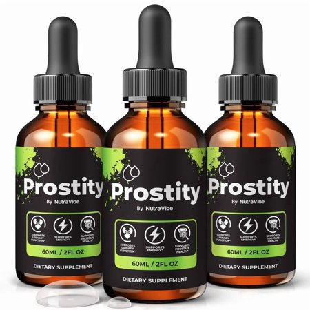 (3 Pack) Prostity Drops - Official Prostity Liquid For Prostate Heath, All Natural Formula To Support Control, Energy & Overall Well-Being, Review (90 Servings)