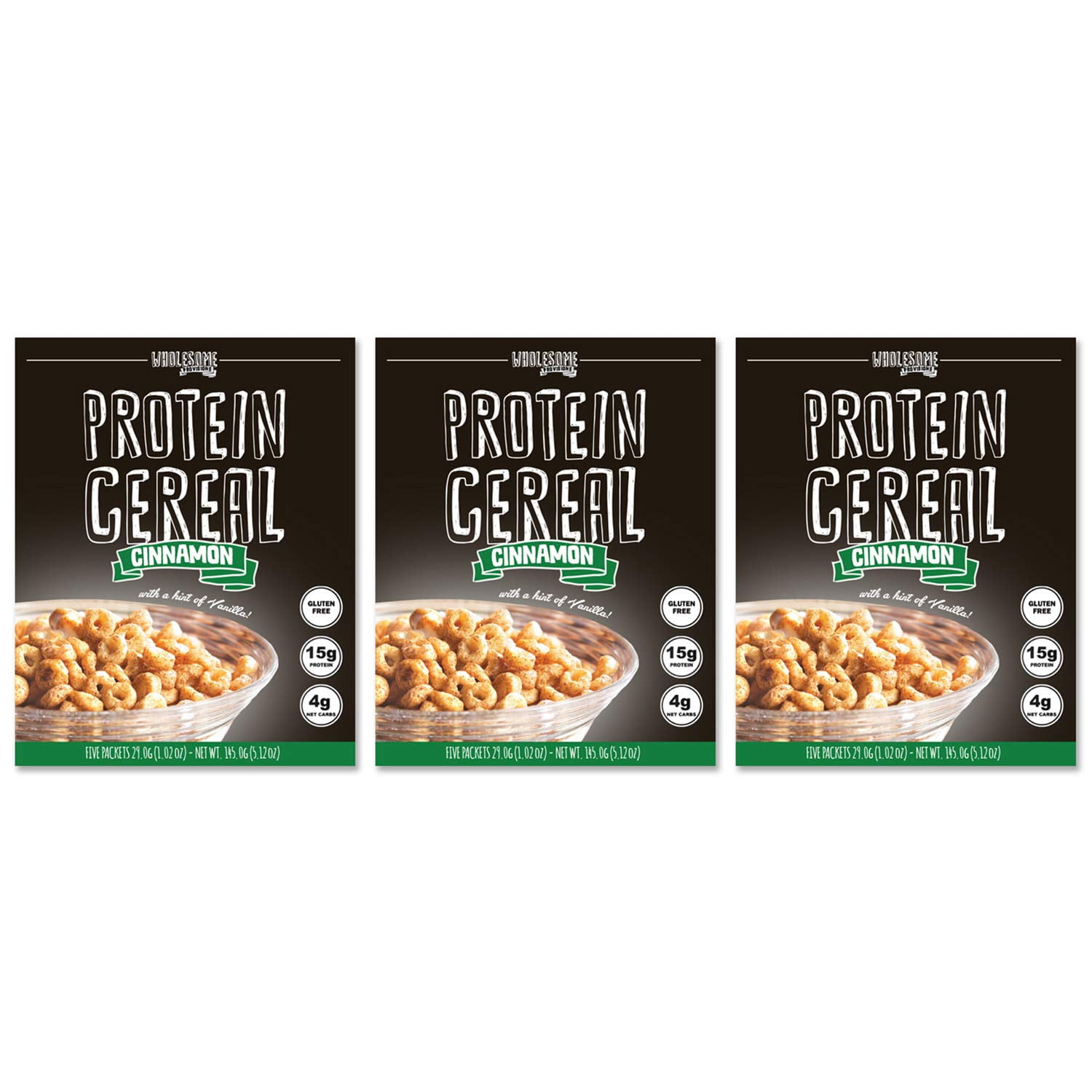 3 Pack Protein Cereal, Low Carb Cereal, High Protein Cereal, 15g