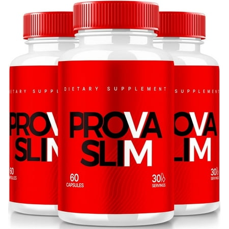 (3 Pack) ProvaSlim Capsules, Official ProvaSlim Powder In Capsule Form, ProvaSlim Keto Pills To Achieve Your Fitness and Body Goals, All Natural Supplement, Prova Slim Reviews (120 Capsules)