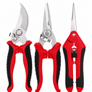 3 Pack Pruning Shears Set with Gardening Gloves & Sharpener, Stainless Steel Garden Shears with Safety Lock for Flowers, Herbs, Bonsai & Houseplants