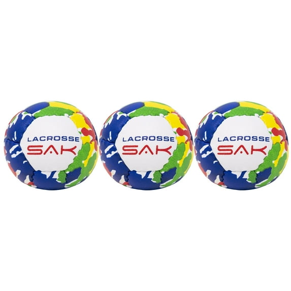 3 Pack Psychedelic Lax Sak Lacrosse Training Ball - Same Weight & Size as a Regulation Lacrosse Ball - Great for Indoor & Outdoor Practice. Less Bounce & Minimal Rebounds