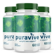 (3 Pack) Puravive - Keto Weight Loss Formula - Energy & Focus Boosting Dietary Supplements for Weight Management & Metabolism - Advanced Fat Burn Raspberry Ketones Pills - 180 Capsules