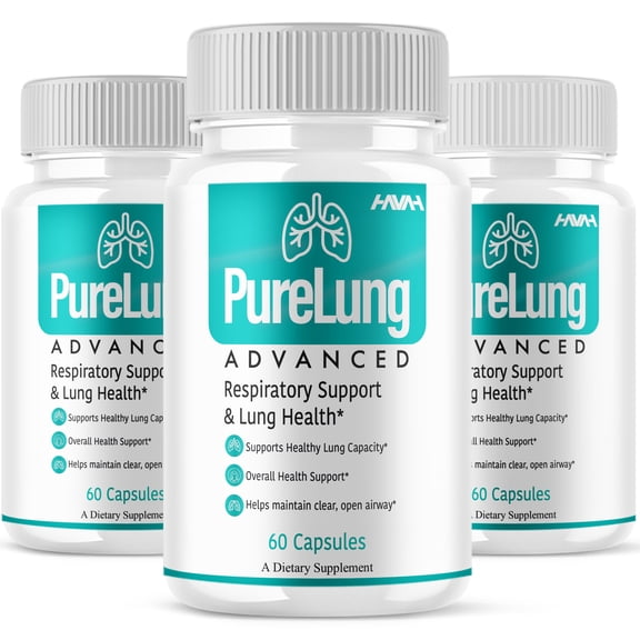 (3 Pack) Pure Lung Advanced Wellness Lung Support, PureLung Supplement (180 Capsules)