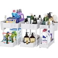 Puricon 2 Pack Under Sink Organizers And Storage 2-Tier